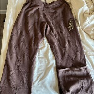 Brown Knit Sweatpants